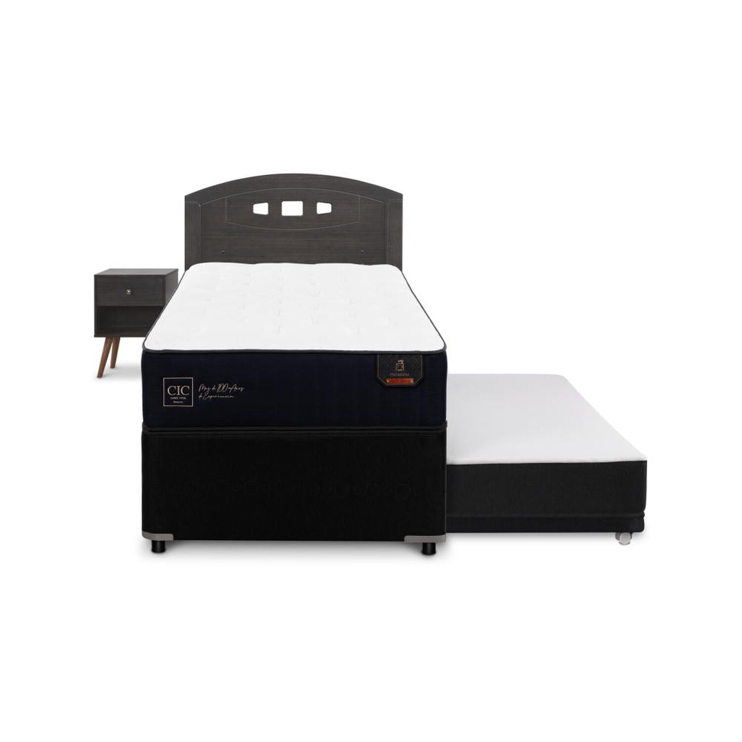 Cama Nido Cic Premium / 1.5 Plazas / Base Normal + Set De Maderas image number 0.0