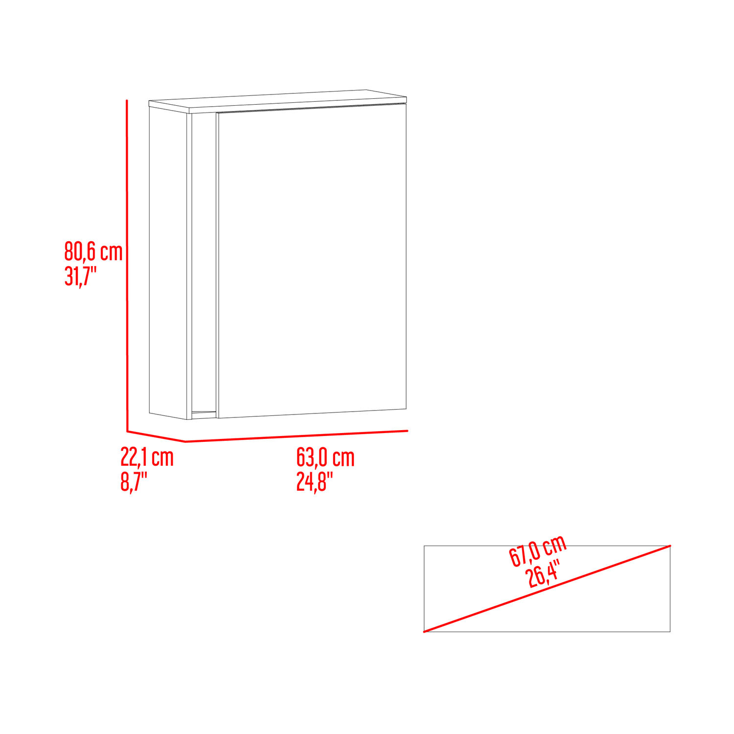 Mueble Zapatero Organizador 80,6x63,2x22,1 Cm Blanco Y Caf&eacute; Claro image number 8.0
