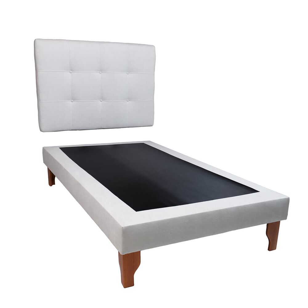 Cama Plaza Y Media Lino Gris Claro image number 1.0
