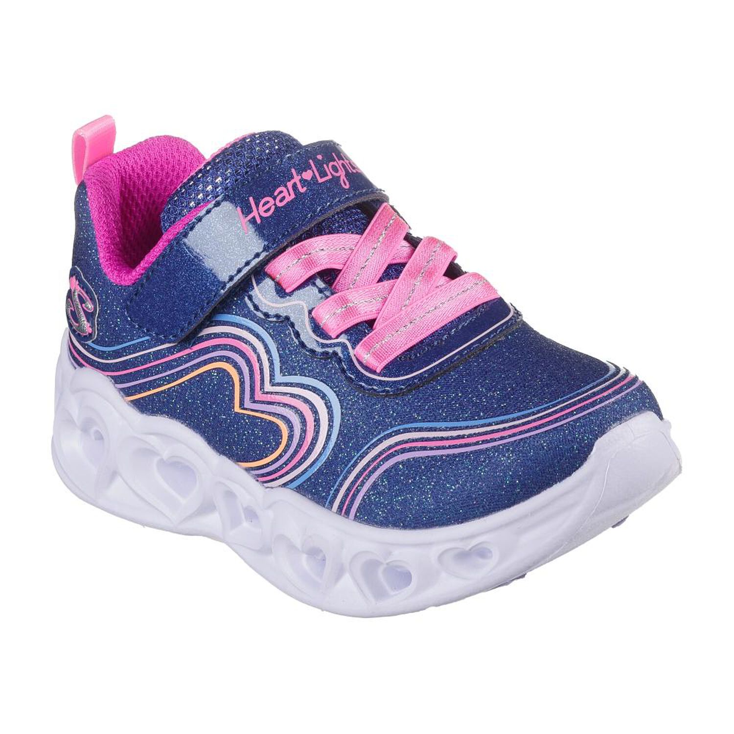 Zapatilla Infantil Con Luces Ni&ntilde;a Skechers Heart Lights Navy image number 0.0
