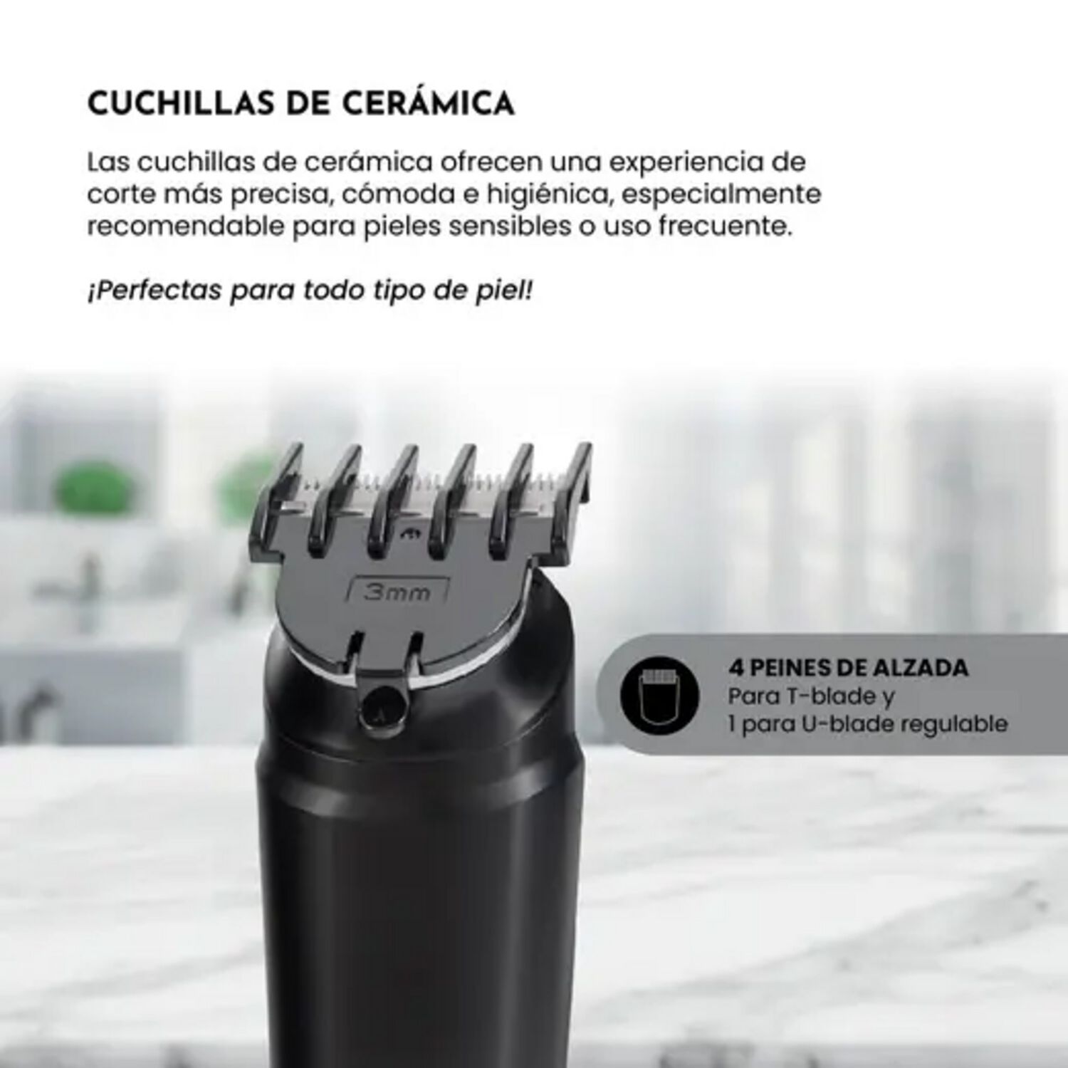 Cortadora De Pelo Siegen Sg-8555 6 Cabezales Recargable image number 4.0