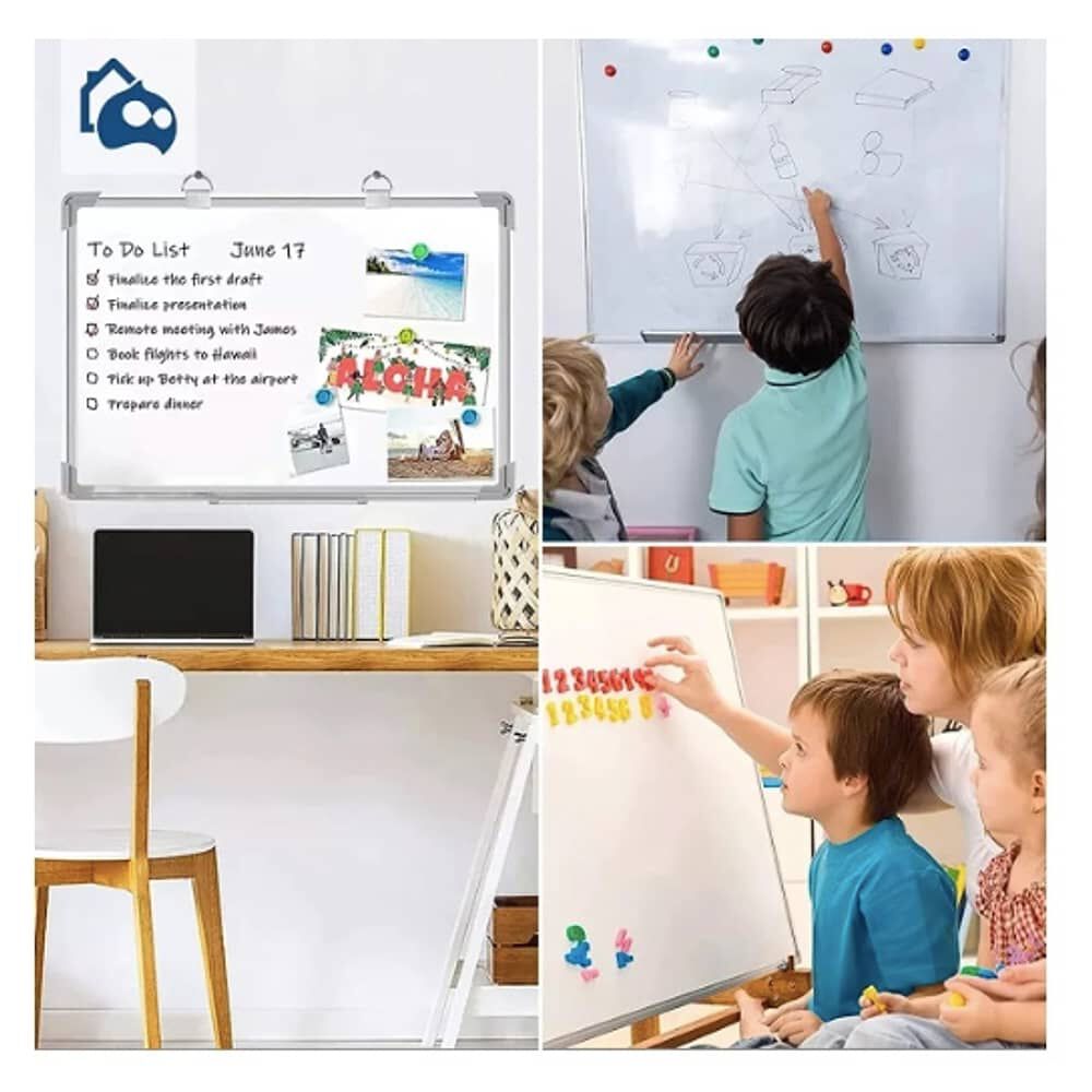 Pizarra Acr&iacute;lica Blanca 60x90 Cm + Set 3 Plumones Y Borrador image number 1.0