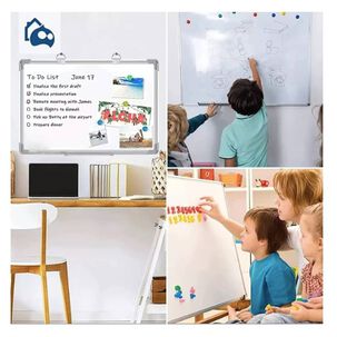 Pizarra Acr&iacute;lica Blanca 60x90 Cm + Set 3 Plumones Y Borrador