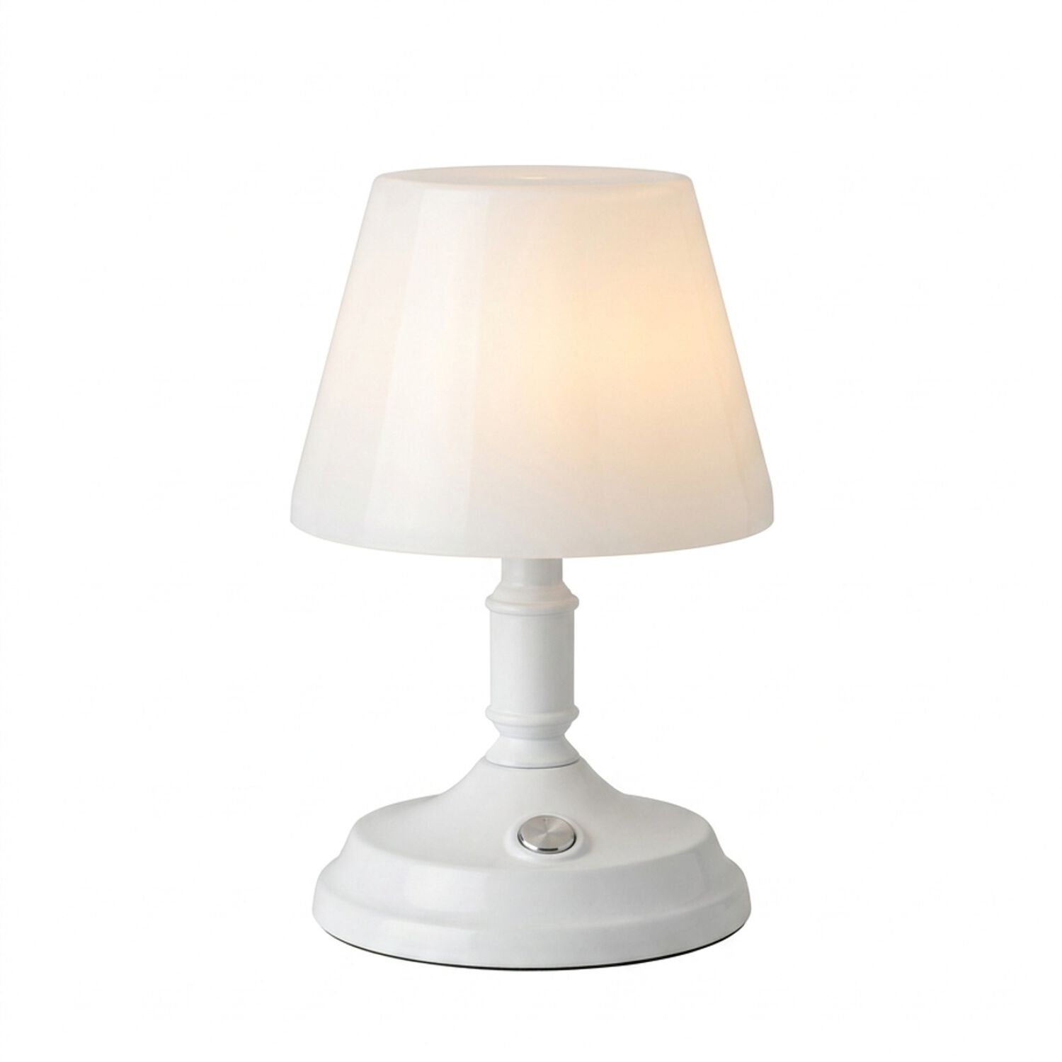 Mini L&aacute;mpara Led De Mesa Velador Port&aacute;til Vintage Pastel Color Blanco. image number 0.0