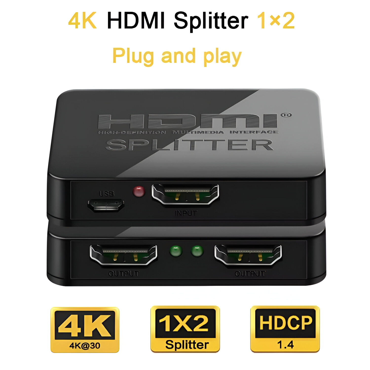 Splitter Hdmi 4k Activo Para 2 Tv Uhd 255mhz Birlink Br10196 image number 7.0