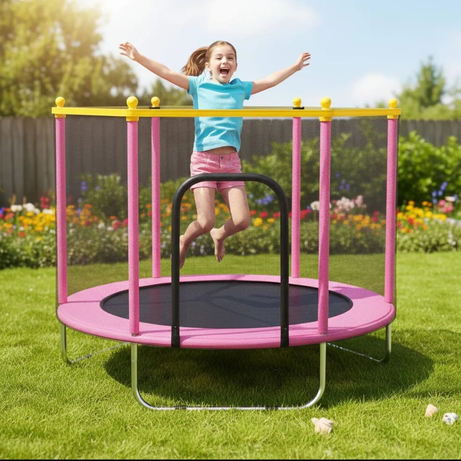 Cama Elastica Trampolin De Ni&ntilde;os Rosada image number 2.0