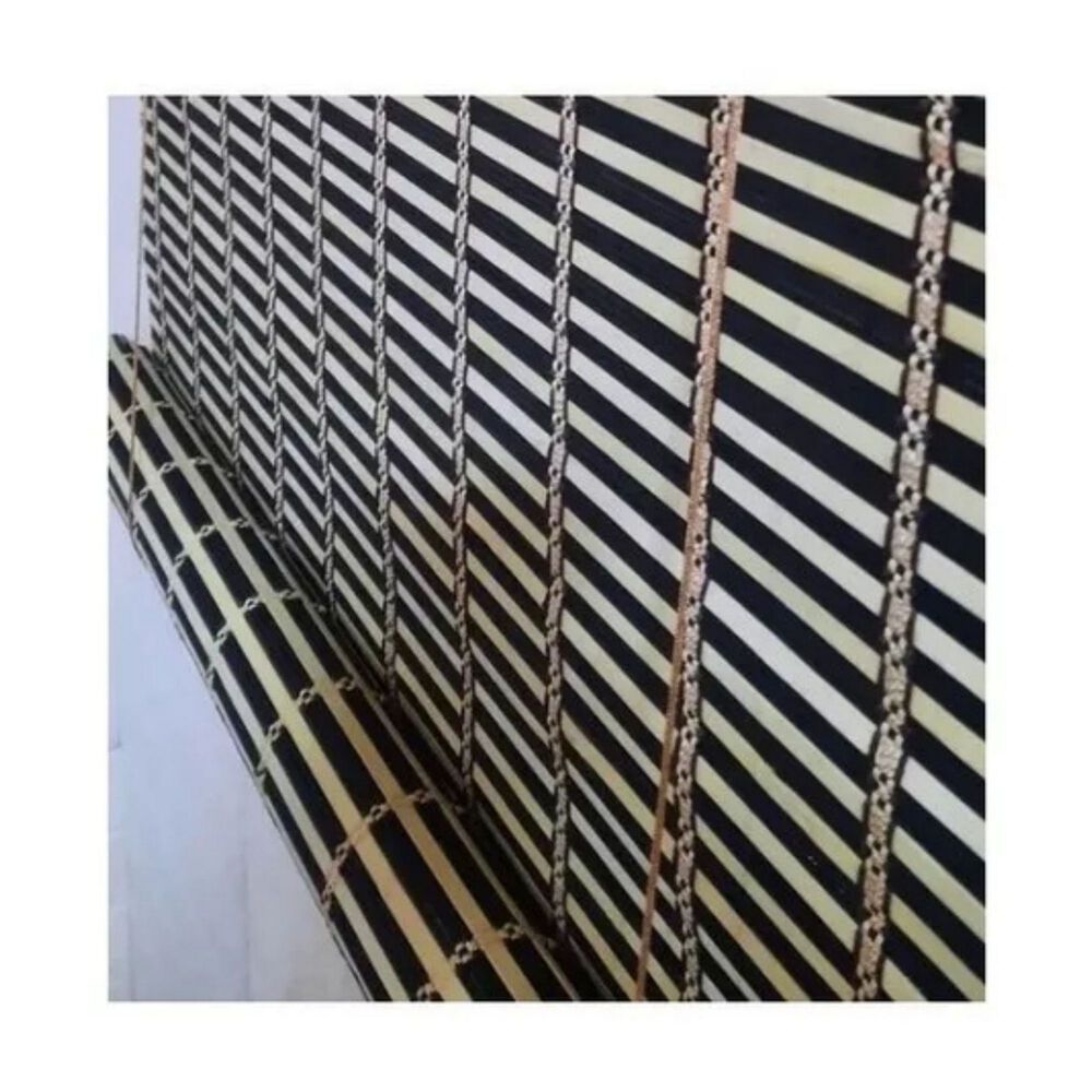 Cortina Persiana Roller Enrollable Bamb&uacute; Negro Beige 120x180 Cm image number 2.0