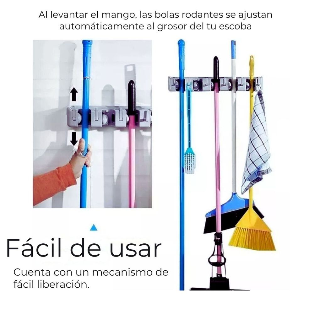 Soporte Colgador Organizador Escobas Multiuso (0) image number 3.0