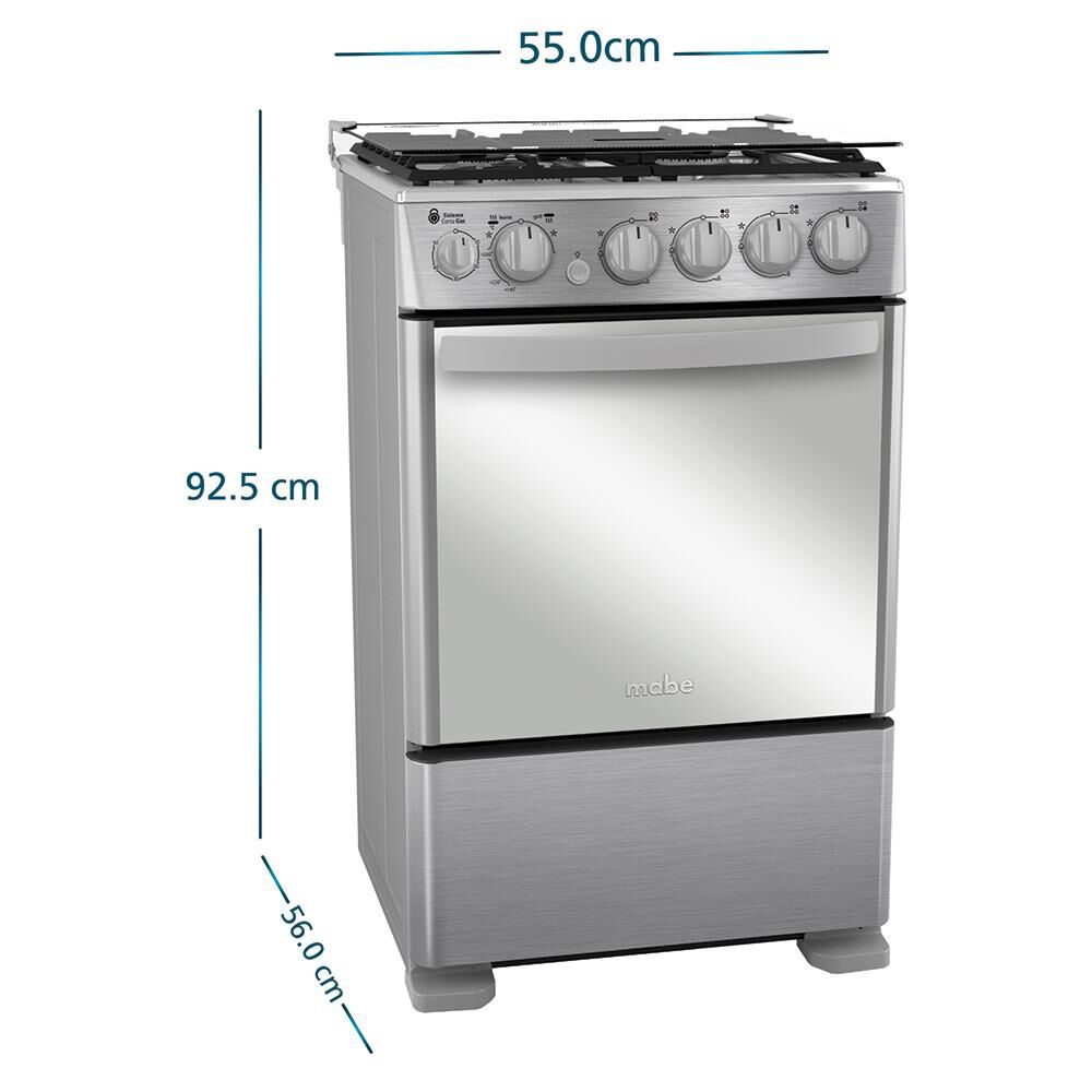 Cocina A Gas Mabe CMC5560FX1 / 4 Quemadores image number 6.0