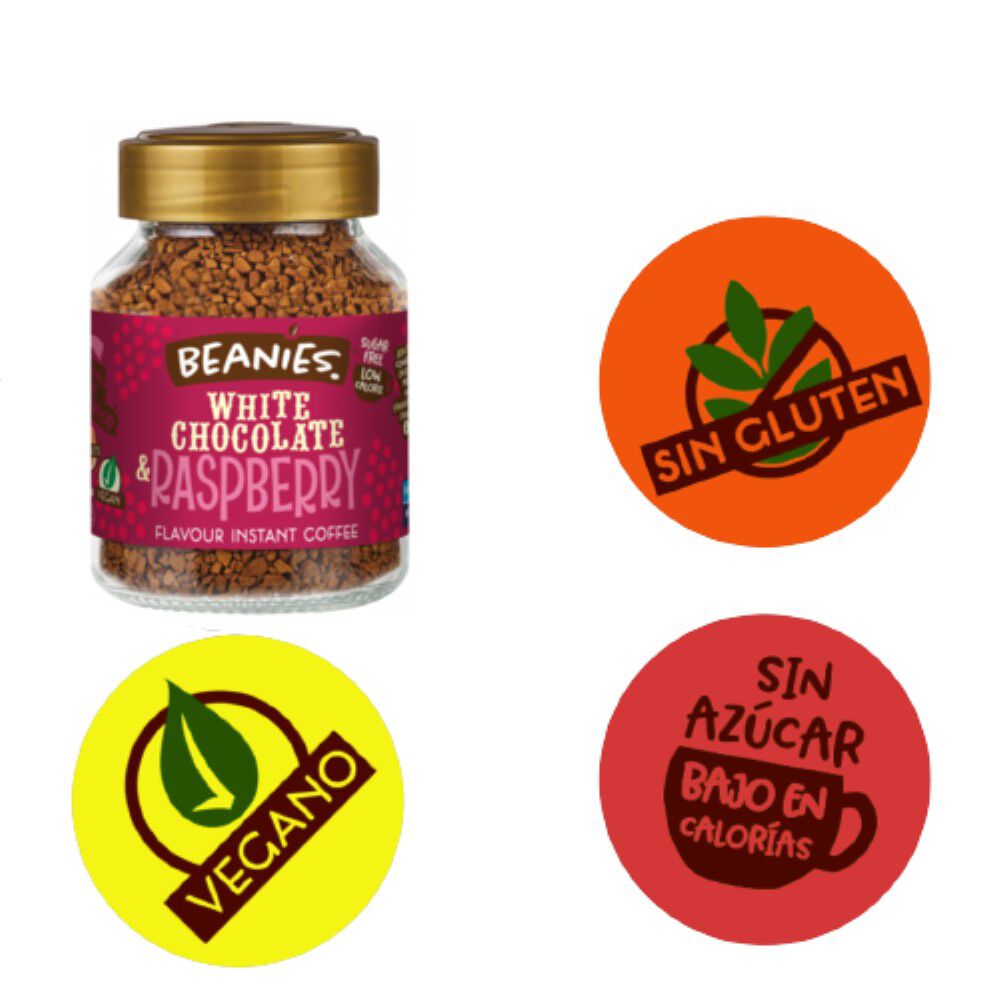 Caf&eacute; Beanies Liofilizado White Chocolate & Raspberry image number 2.0