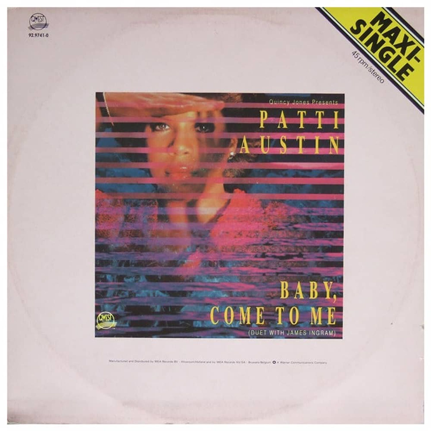 Patti Austin Ft. James Ingram - Baby, Come To Me | 12" Maxi Single Usado image number 1.0