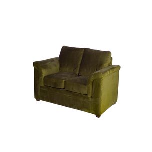 Sofa Ancona 2 Cuerpos Tela Velvet Verde