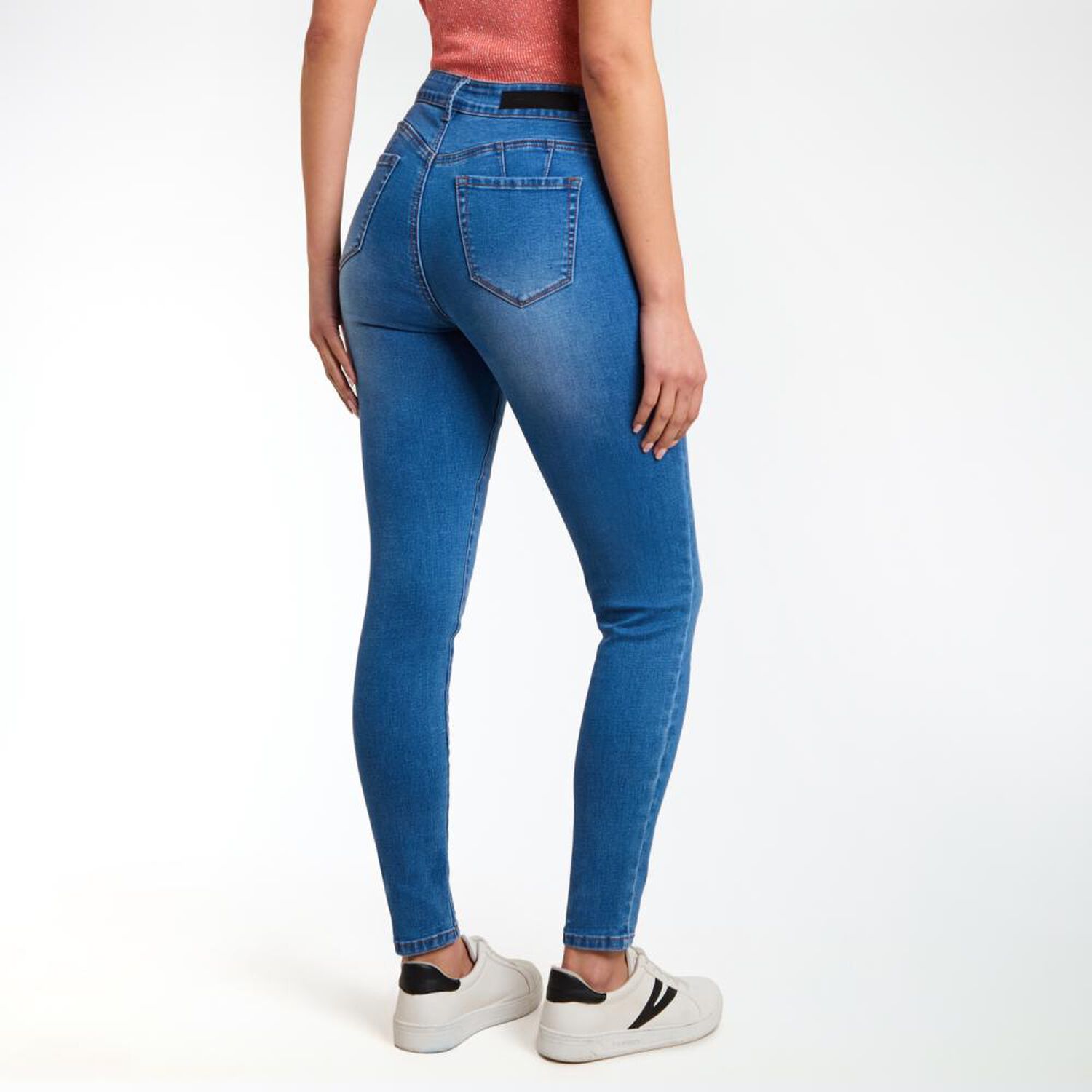 Jeans Tiro Medio Skinny Push Up Mujer Kimera image number 3.0