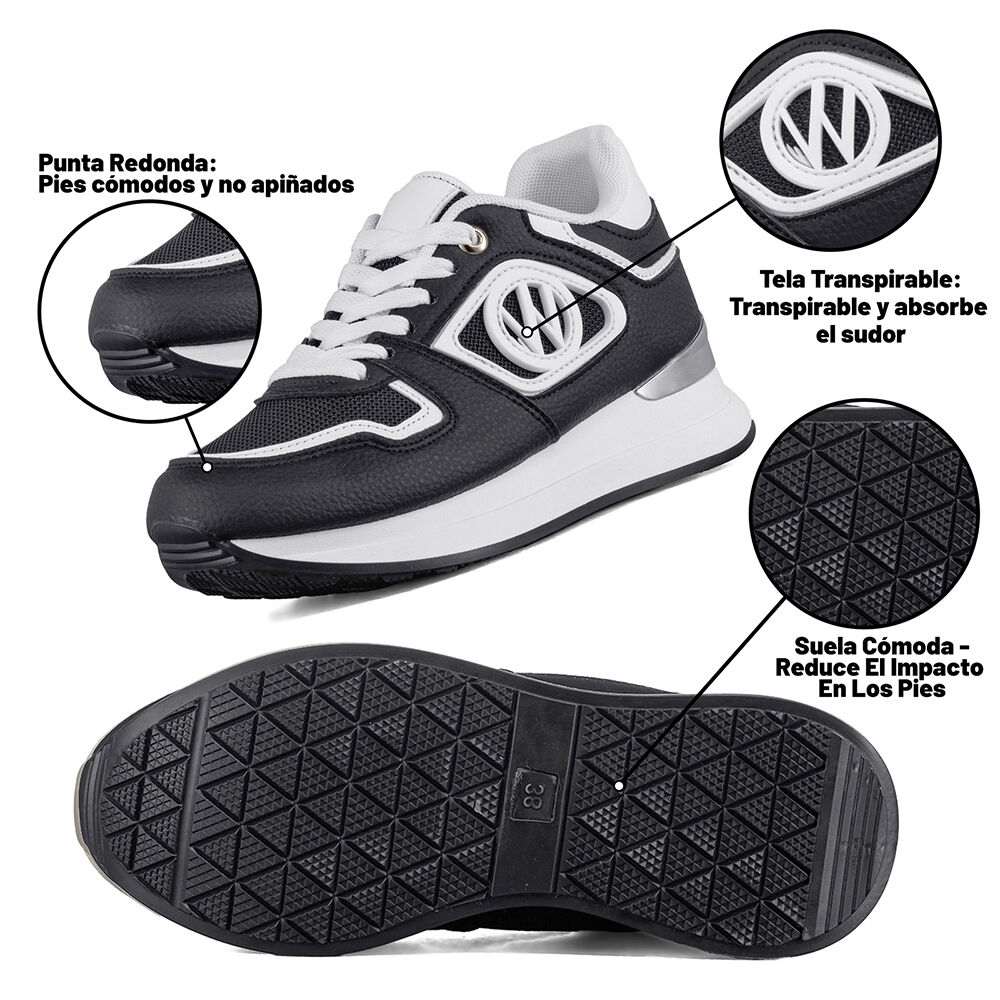 Zapatilla Casual Mujer Deportiva Urbana Vintage Weide Jll50 image number 7.0