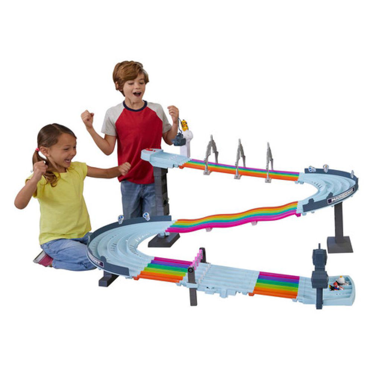 Autopista Hotwheels Gxx41 Hw Mario Kart Rainbow Road image number 2.0