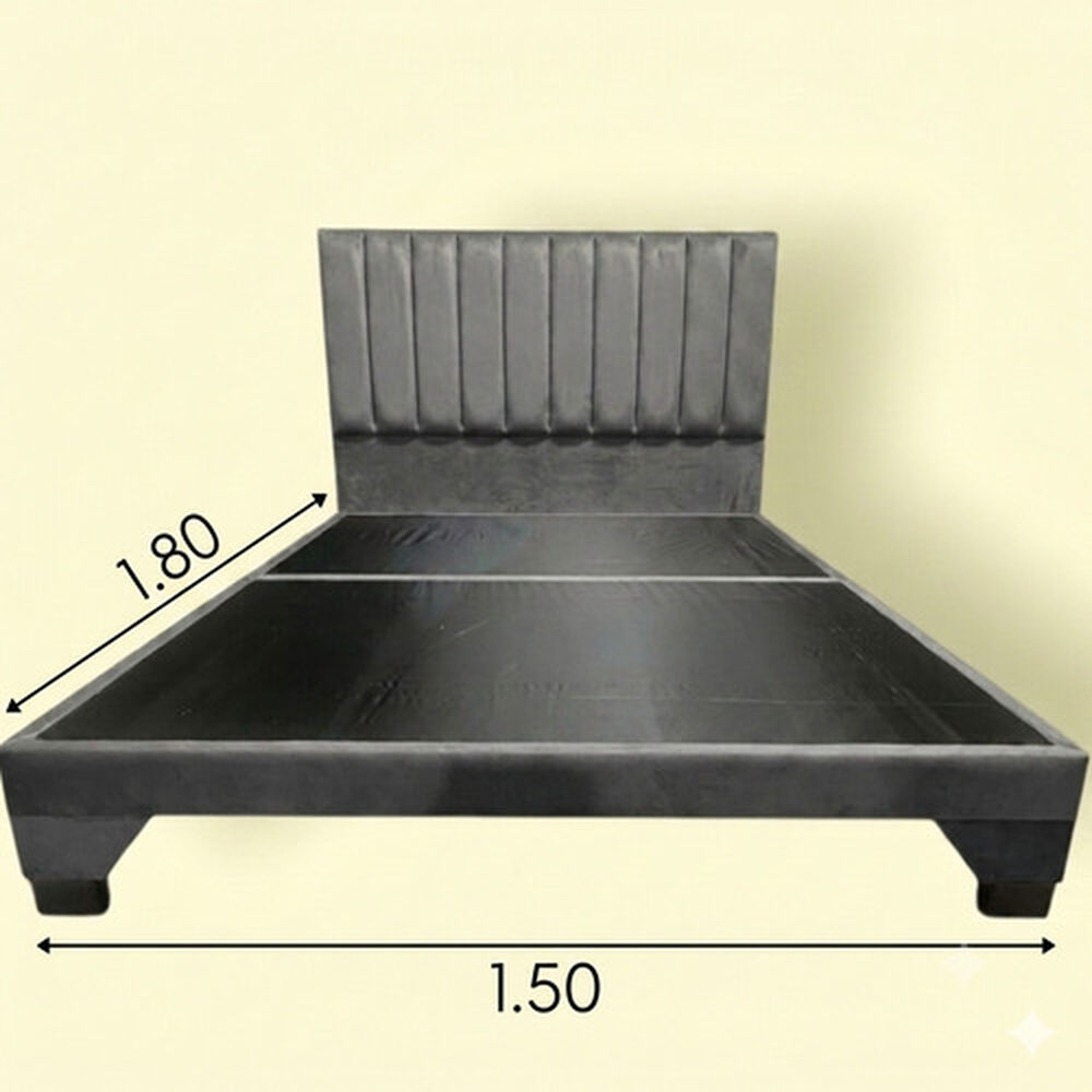 Cama Marvella 2 Plazas Sin Colchon Gris image number 4.0