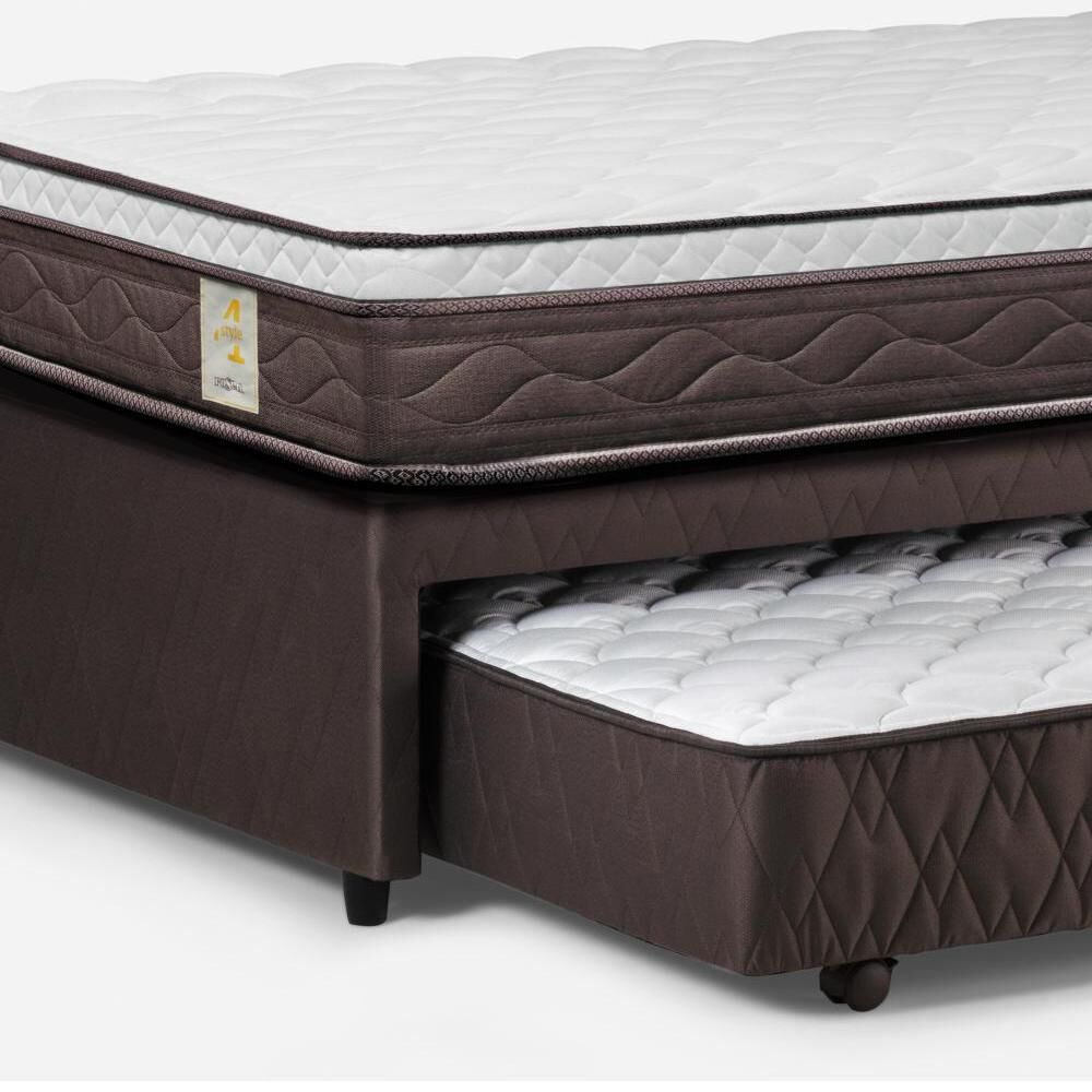 Cama Nido Rosen New Style 4 / 1.5 Plazas / Base Normal + Respaldo Ferrara image number 4.0