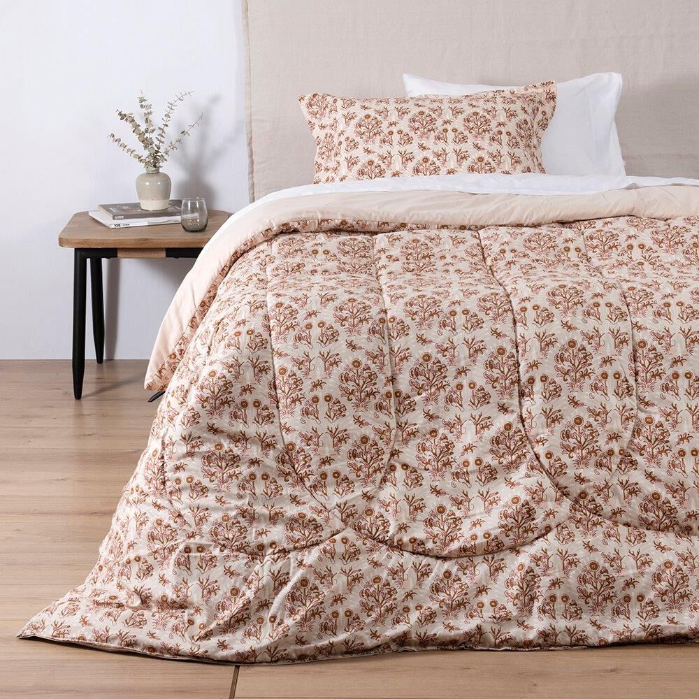 Plumon Estampado Hatha 1.5 Plazas Rosa image number 0.0