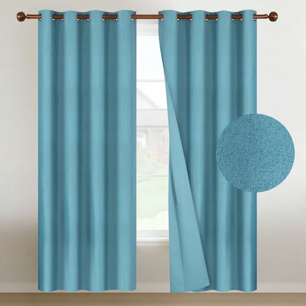Cortinas Blackout 2 Paños 140x220 Textura Lino image number 0.0