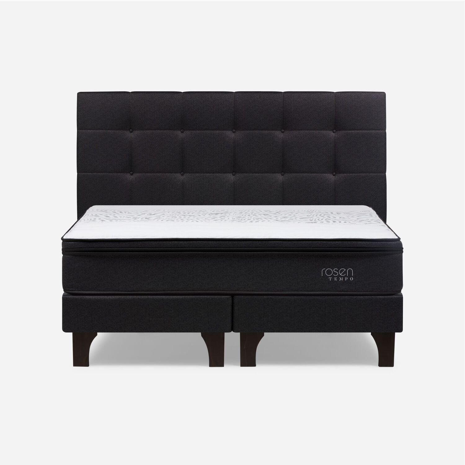 Cama Europea Rosen Tempo + Respaldo Issey / King / Base Dividida + Respaldo image number 0.0
