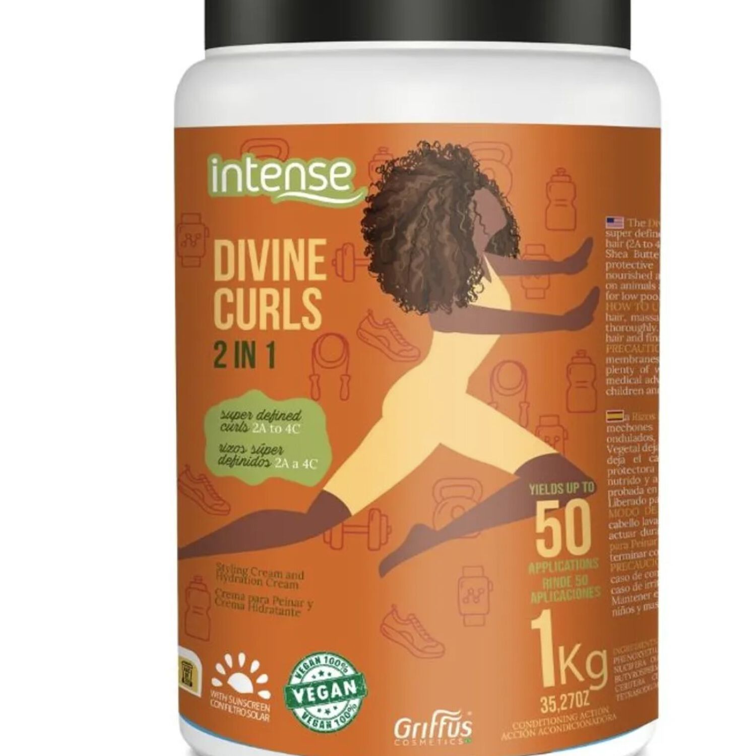 Mascara Divine Curls Intense 2en1 De 1kg Griffus image number 0.0