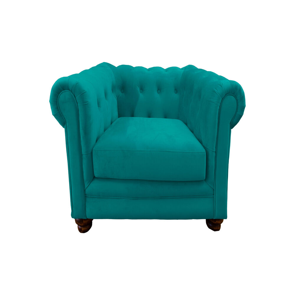 Sofa Florencia 1 Cuerpo Tela Velvet Turquesa image number 0.0