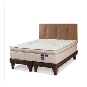 Cama Europea Flex Máximo Cobre / 2 Plazas / Base Dividida + Respaldo