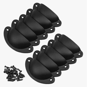 Set 12 Tiradores Para Muebles Negro