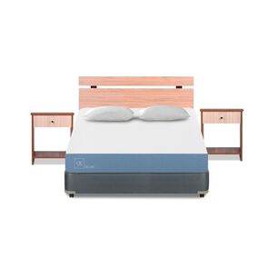 Cama Americana Cic Excellence / Full / Base Normal + Set De Maderas + Almohadas