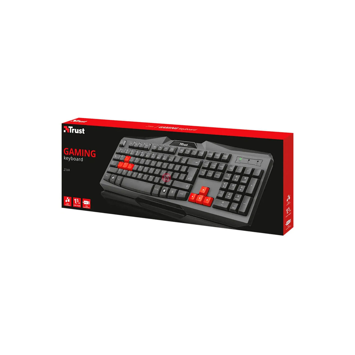 Teclado Gamer Teclas Color Rojo Ziva - Ps image number 1.0