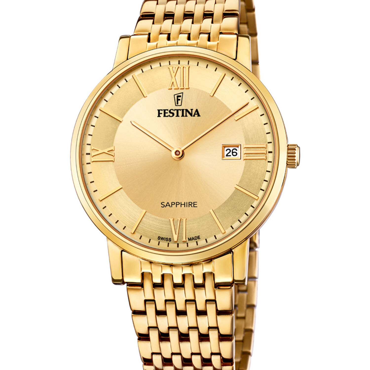 Reloj F20020/2 Festina Swiss Dorado Hombre Swiss Made image number 0.0