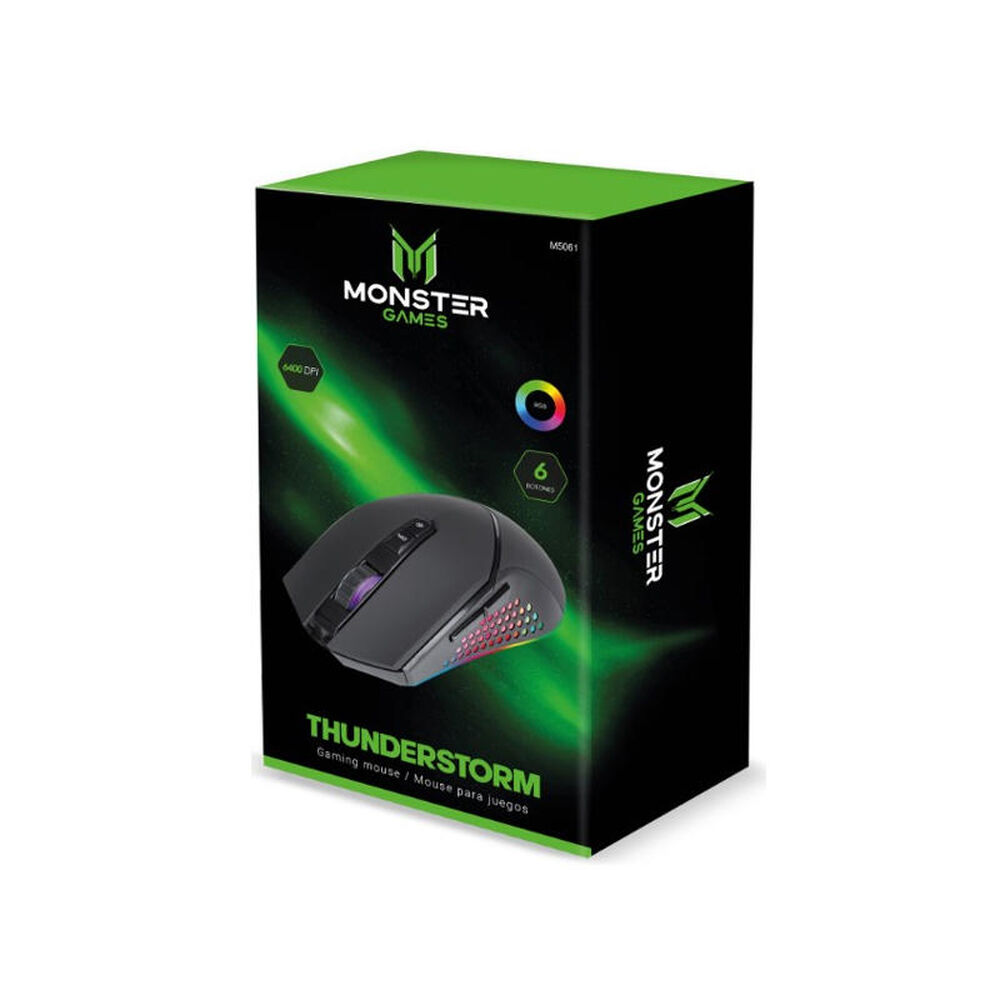 Mouse Gamer Thunderstorm Monster 6 Botones 6400 Dpi image number 2.0