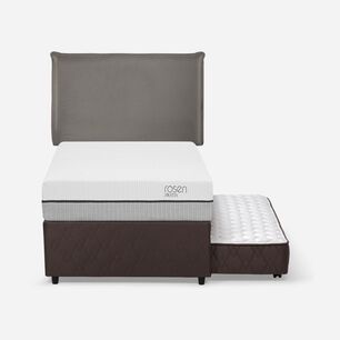 Cama Nido Rosen Pratta / 1.5 Plazas / Base Normal + Respaldo Maurice Gris