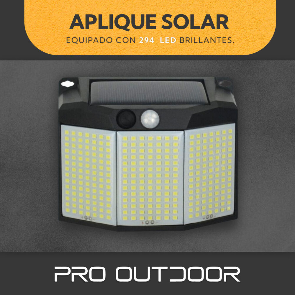 Aplique 294 Led Solar Contra Agua image number 1.0