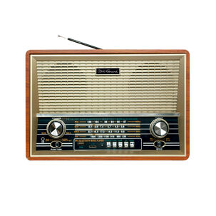Radio Retro Grund-marrón Oscuro