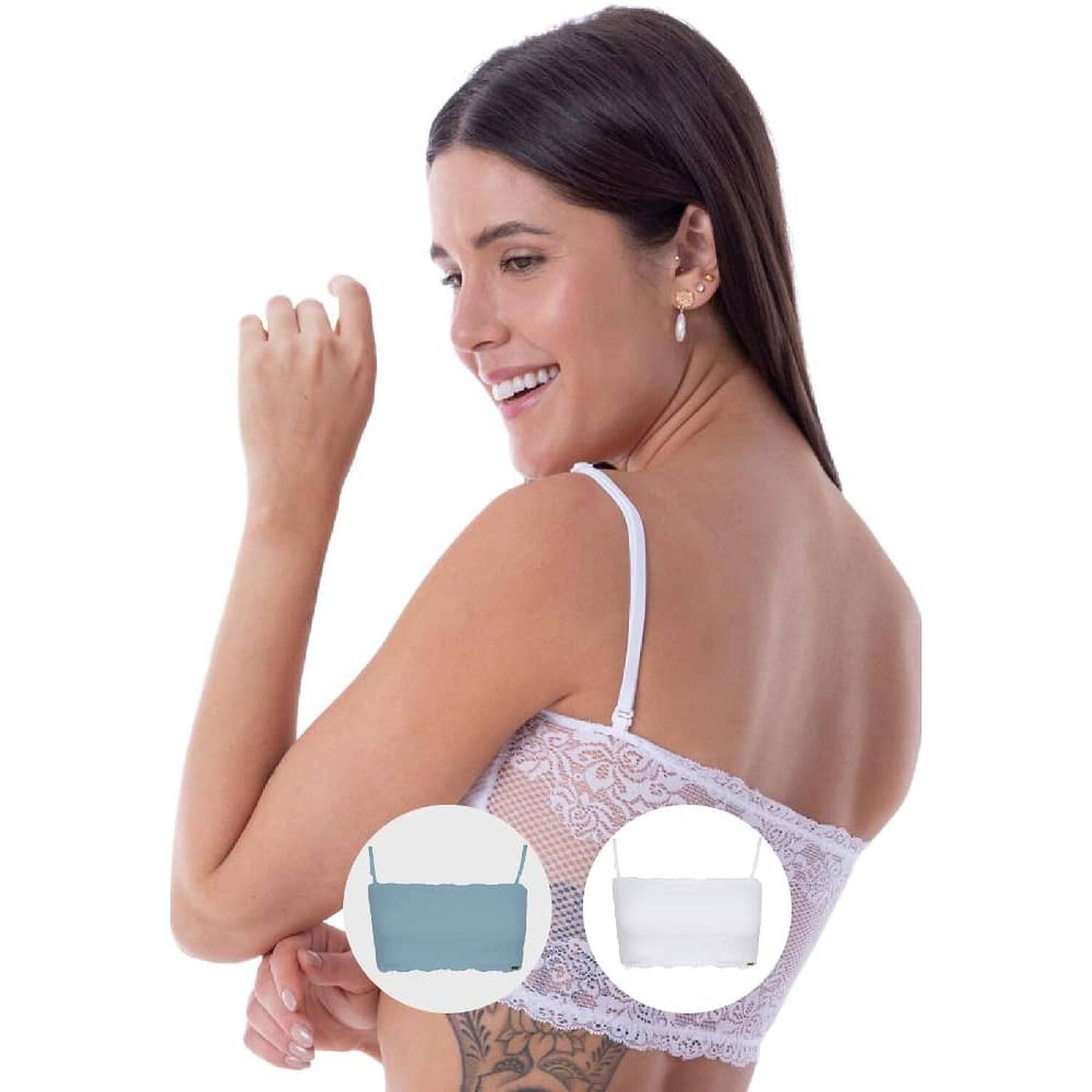 Pack Top Strapless Encaje 2rios image number 0.0