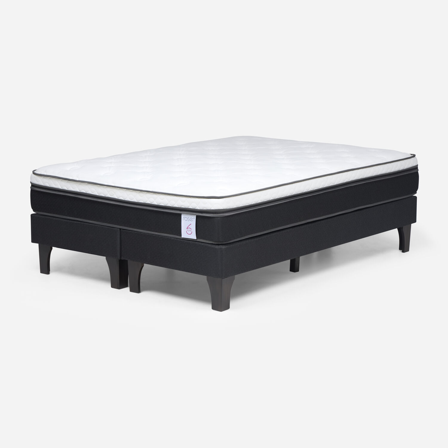 Cama Europea Rosen New Style 6 / King / Base Dividida + Set De Maderas Anna image number 7.0