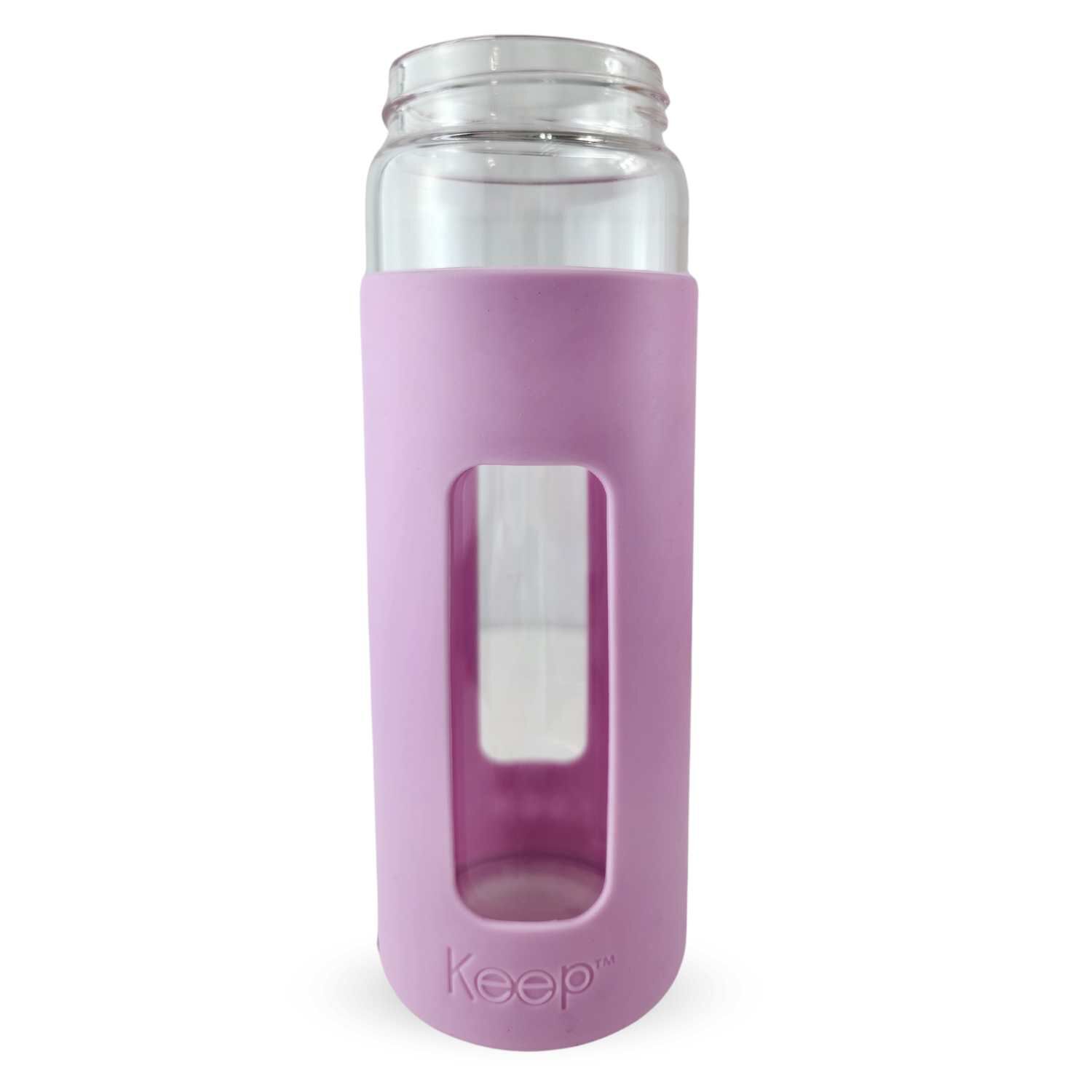 Botella Keep 470ml Vidrio Protector Agua Deportes Outdoor Lila image number 4.0