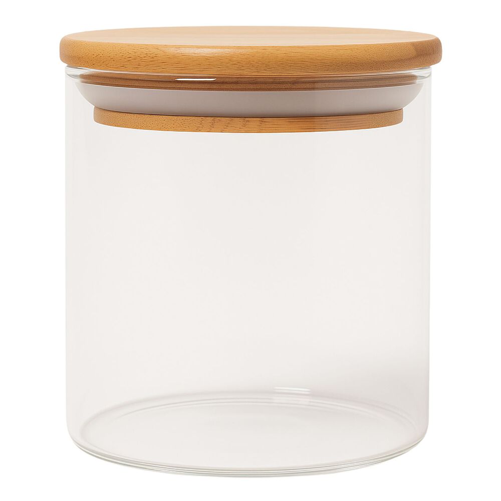 Frasco Tarro Hermetico 200ml Recipiente Vidrio 8cm Tapa Bambú image number 0.0