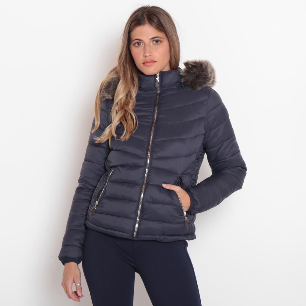 parka gris mujer