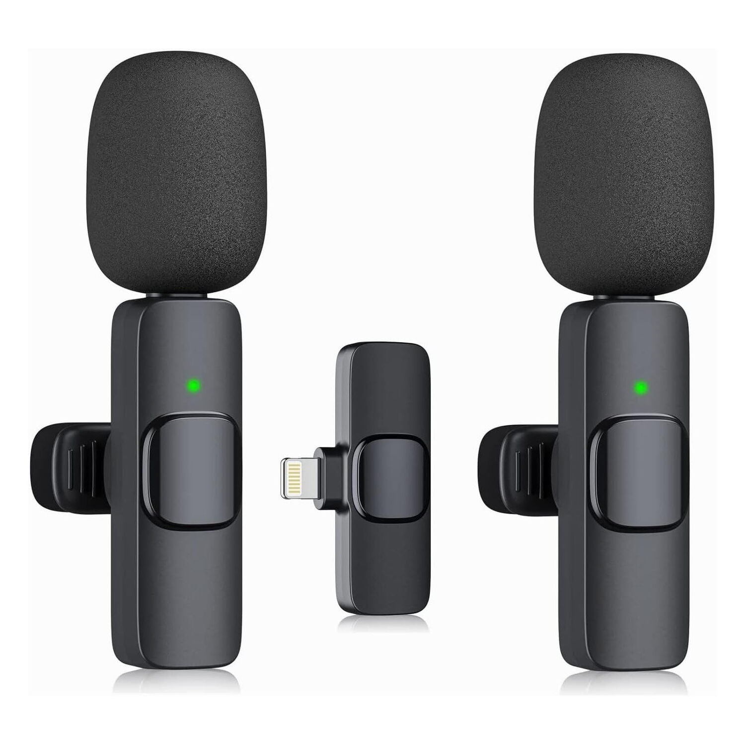 Micr&oacute;fono Lavalier Inal&aacute;mbrico Port&aacute;til Para Ios 2 Unidades image number 0.0