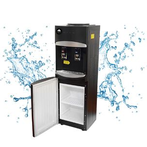 Dispensador De Agua Compresor 2 Llaves C/gaveta Gris Premium