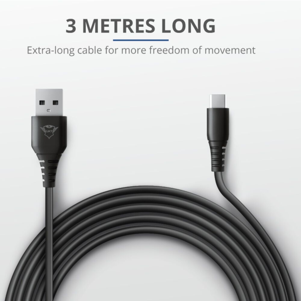 Cable De Datos Trust Type-c A Usb Para Ps5 Carga R&aacute;pida 3m image number 5.0