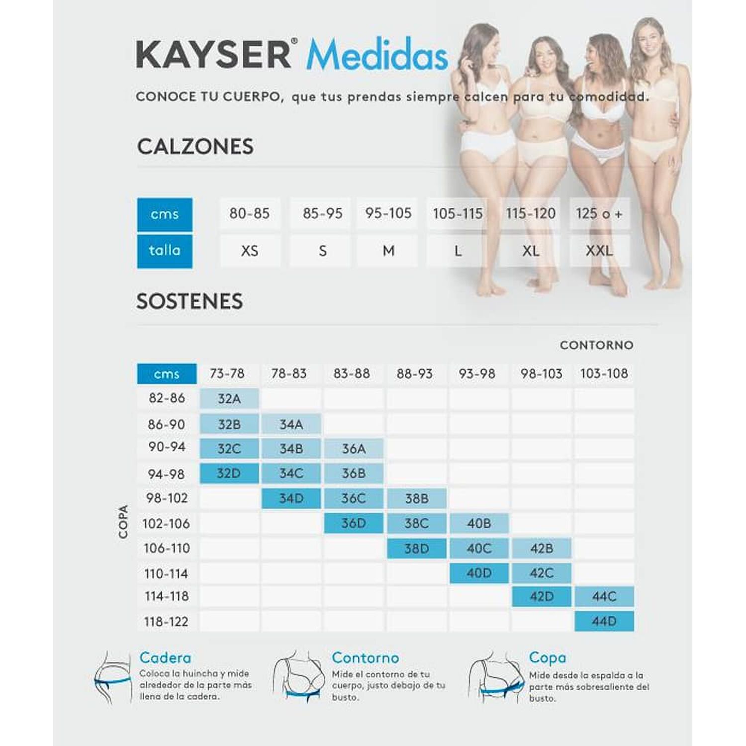 Pack 3x Sosten Soft Algod&oacute;n P350.010-azu Kayser image number 5.0
