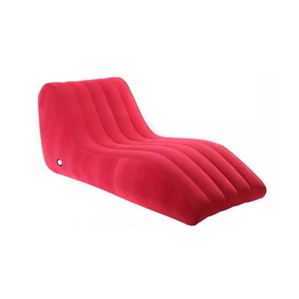 Sofa Sillon Silla Puff Inflable Cama Lounge Plegable Rojo image number 0.0