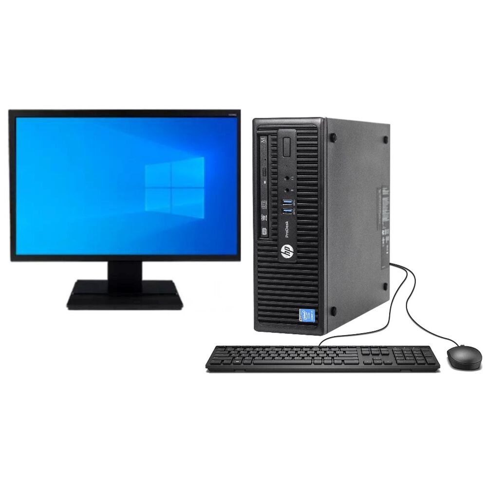 Kit Monitor + Pc Hp Prodesk 400 G1 Sff (intel Pentium 8gb 500gb) + Teclado Y Mouse Reacondicionado Grado A image number 0.0