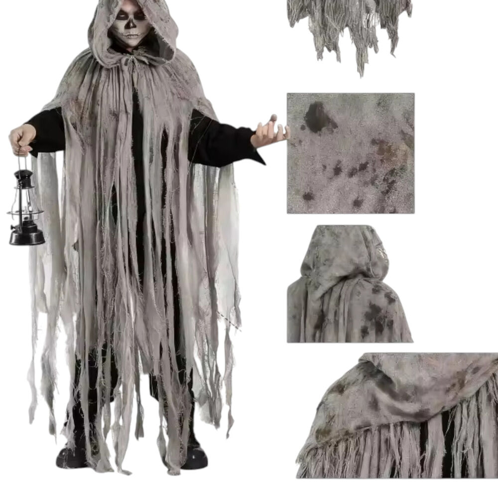 Disfraz Cosplay Capa De Terror Con Capucha Tunica Halloween Hollow Knight Anubis Momia image number 1.0