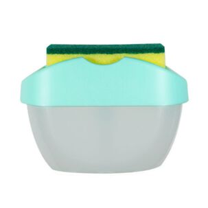 Dispensador De Jabon Verde Agua Con Esponja