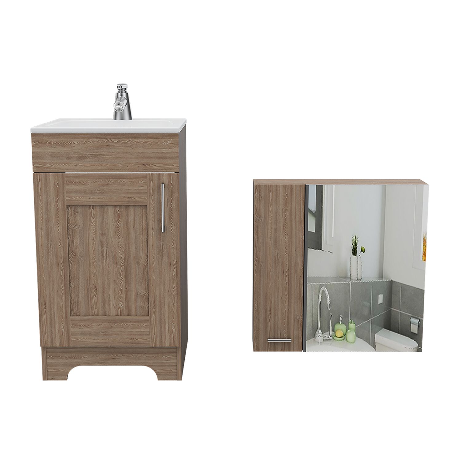 Combo Mueble Para Lavamanos Casa Ideal Barcelona + 1 Gabinete Casa Ideal Barcelona image number 0.0