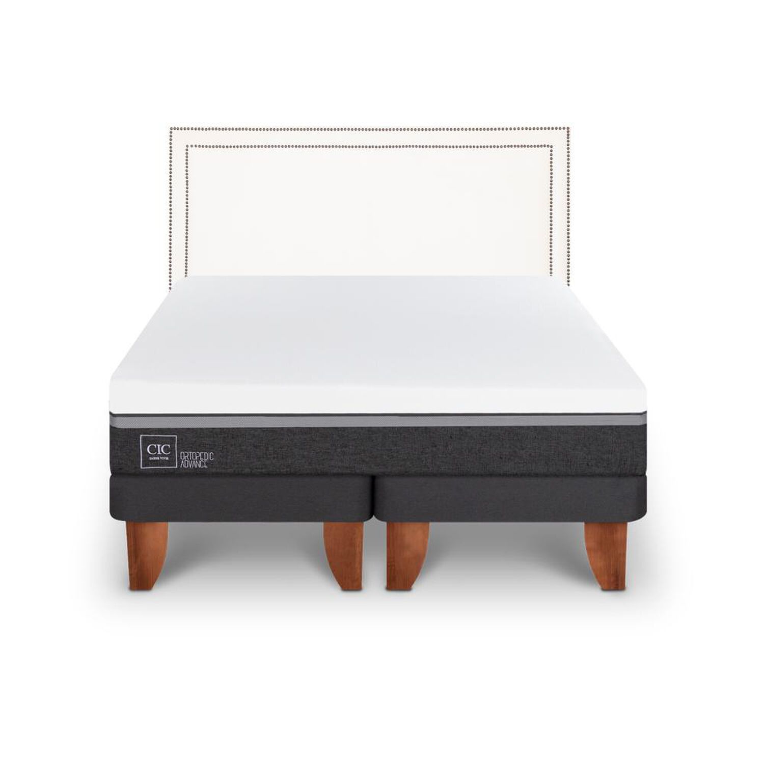 Cama Europea Cic Ortopedic Advance / 2 Plazas / Base Dividida + Respaldo image number 0.0